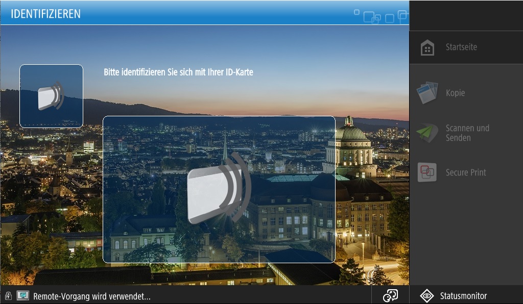 Bild 2: Benutzeranmeldung am Gerät.