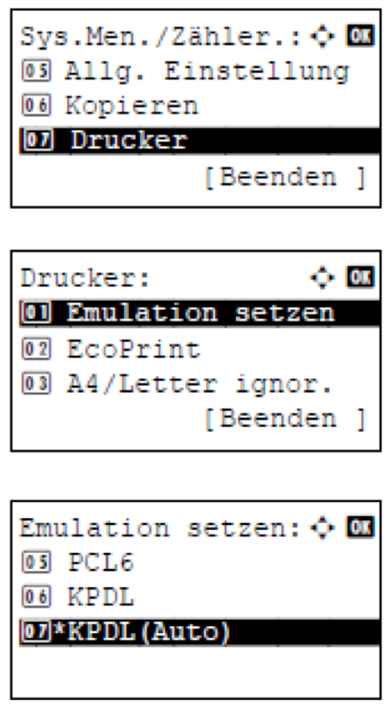 Kyocera-Emulator_konfigurieren