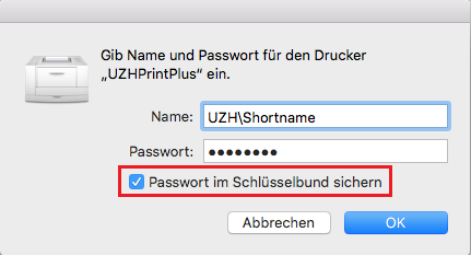 Figure 1: Mac: Dialog box prompting for user data entry before printing.