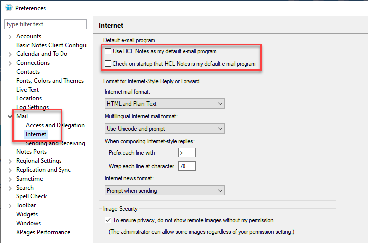 Deactivate both options within "Default e-mail program"