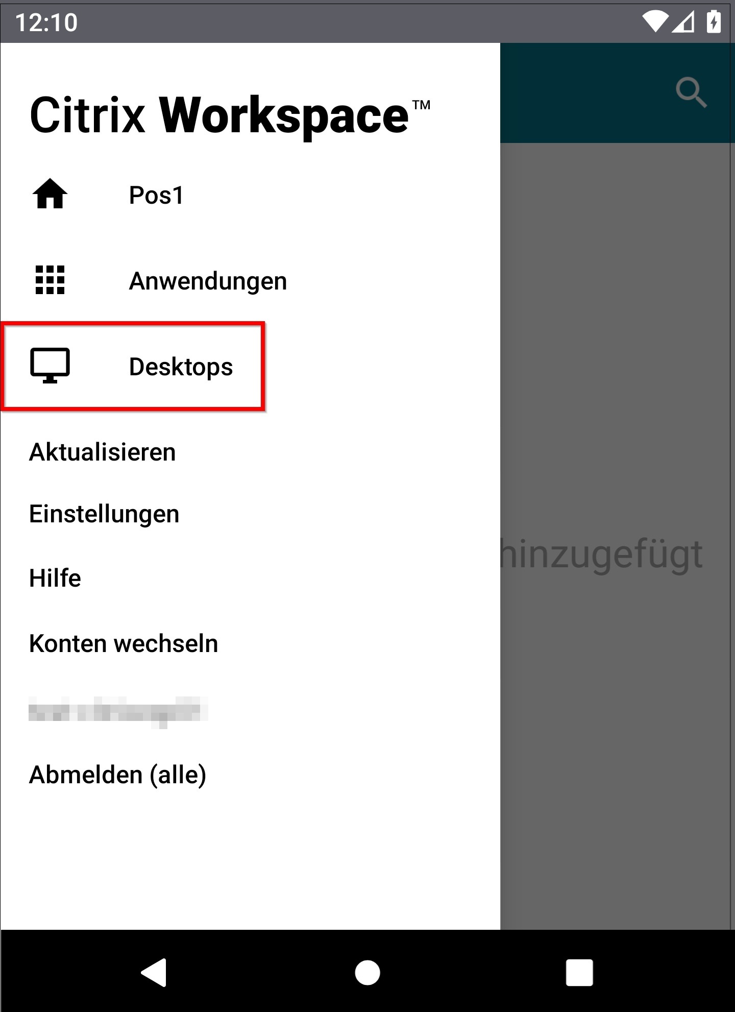 Bild 5: Menübefehl Desktops