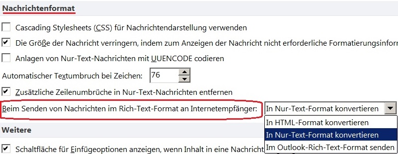 IMAP_Outlook_Sendeformat