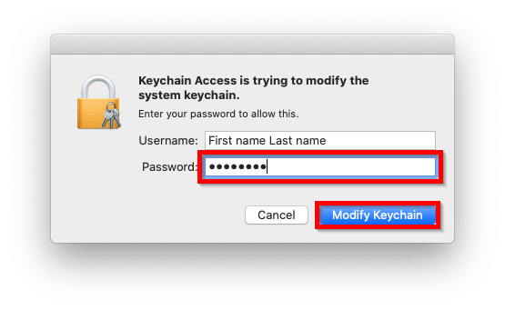 Modify Keychain