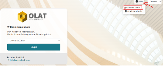 Internes Testing: Anmeldung mit Testuser