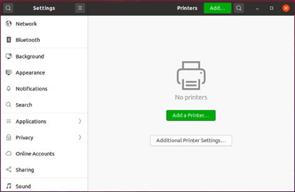 Ubuntu Settings: Printer
